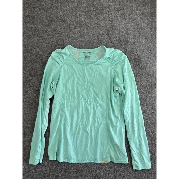 ExOfficio Insect Shield Shirt Womens Large Mint Green Long Sleeve Mesh Travel - Picture 1 of 8